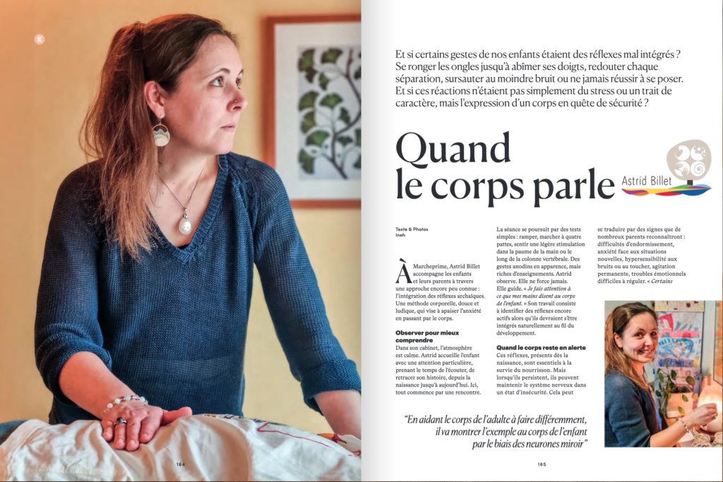 Article consacré à Astrid Billet dans Vivre le Bassin du printemps 2026